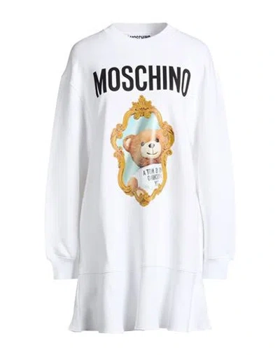 Moschino Couture Woman Mini Dress White Size 10 Organic Cotton