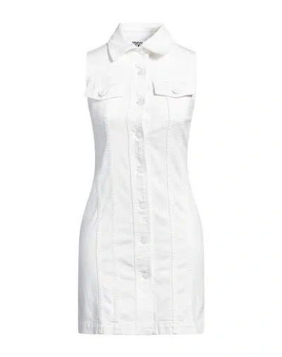 Moschino Couture Woman Mini Dress White Size 2 Cotton, Elastane