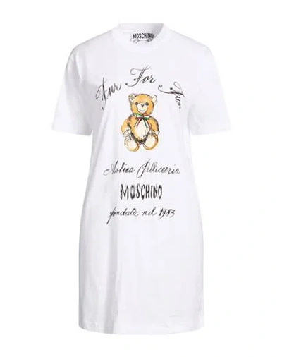 Moschino Couture Woman Mini Dress White Size 8 Cotton In Red