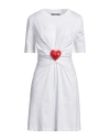 Moschino Woman Mini Dress White Size 6 Cotton In White