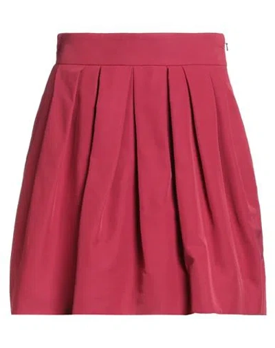 Moschino Couture Woman Mini Skirt Magenta Size 8 Acetate, Cotton In Purple