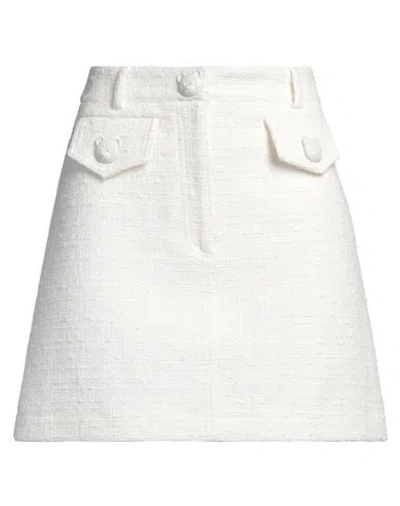Moschino Couture Woman Mini Skirt White Size 4 Cotton, Polyamide