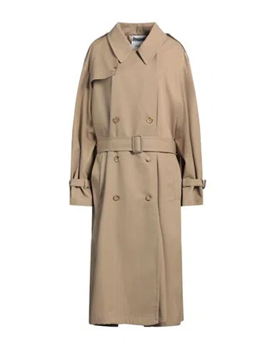 Moschino Couture Woman Overcoat & Trench Coat Beige Size 6 Polyester, Cotton