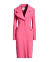 Moschino Couture Woman Overcoat & Trench Coat Fuchsia Size 6 Viscose, Elastane In Pink