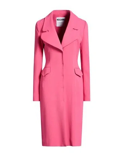 Moschino Couture Woman Overcoat & Trench Coat Fuchsia Size 6 Viscose, Elastane In Pink