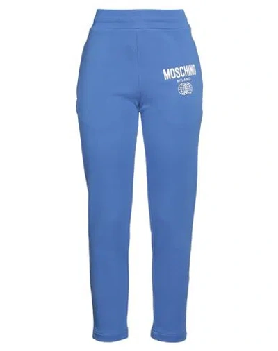 Moschino Couture Woman Pants Light Blue Size 12 Organic Cotton