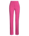 Moschino High-waisted Straight Leg Trousers With Belt Loops In Pink