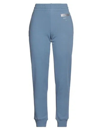 Moschino Woman Pants Pastel Blue Size 10 Cotton
