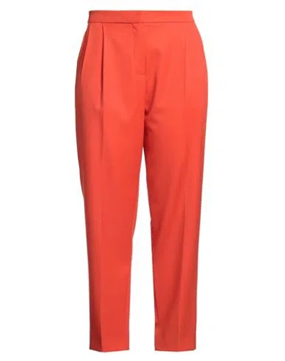 Moschino Couture Woman Pants Tomato Red Size 12 Virgin Wool