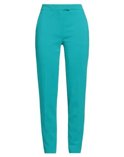Moschino Couture Woman Pants Turquoise Size 8 Viscose, Elastane In Blue