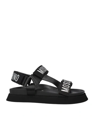 Moschino Couture Woman Sandals Black Size 5 Textile Fibers