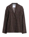 Moschino Brown Silk Patterned Shirt