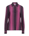 Moschino Couture Woman Shirt Fuchsia Size 12 Viscose, Elastane In Pink