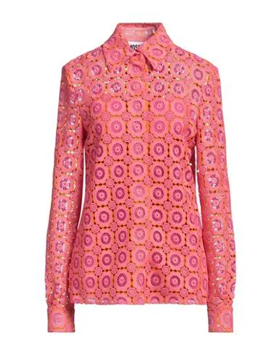 Moschino Couture Woman Shirt Pink Size 6 Polyester