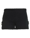 Moschino Couture Woman Shorts & Bermuda Shorts Black Size 10 Cotton, Polyamide, Elastane, Virgin Woo In Black