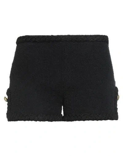 Moschino Couture Woman Shorts & Bermuda Shorts Black Size 10 Cotton, Polyamide, Elastane, Virgin Woo