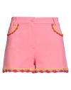 Moschino Couture Woman Shorts & Bermuda Shorts Coral Size 6 Viscose, Elastane, Cotton In Pink