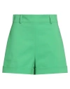 Moschino Couture Woman Shorts & Bermuda Shorts Green Size 6 Cotton, Polyamide, Elastane In Green