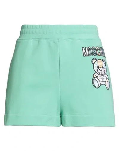 Moschino Couture Woman Shorts & Bermuda Shorts Light Green Size 12 Organic Cotton In Blue