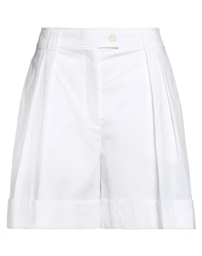 Moschino Couture Woman Shorts & Bermuda Shorts White Size 6 Cotton, Polyamide, Elastane