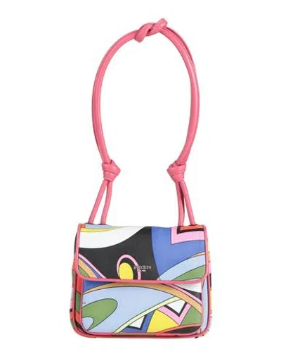 Moschino Couture Woman Shoulder Bag Pink Size - Leather, Textile Fibers