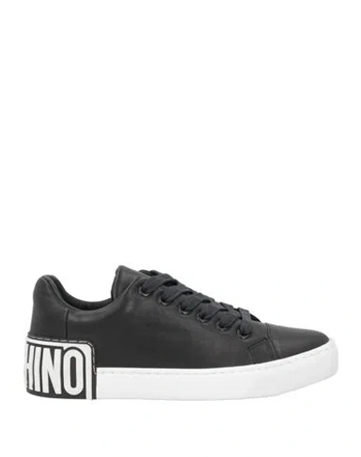 Moschino Couture Woman Sneakers Black Size 7 Leather