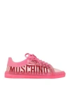Moschino Couture Woman Sneakers Pink Size 8 Rubber, Synthetisches Material