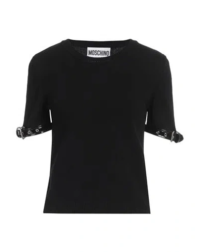 Moschino Couture Woman Sweater Black Size 10 Cashmere, Wool, Polyamide, Elastane, Polyurethane Resin