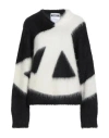 Moschino Pullover In Brushed Mohair Peace In Multi