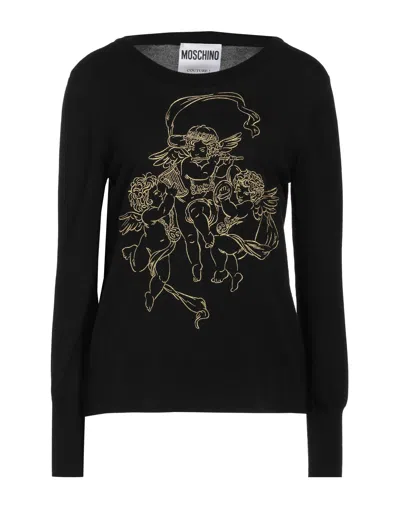 Moschino Sweaters In Black