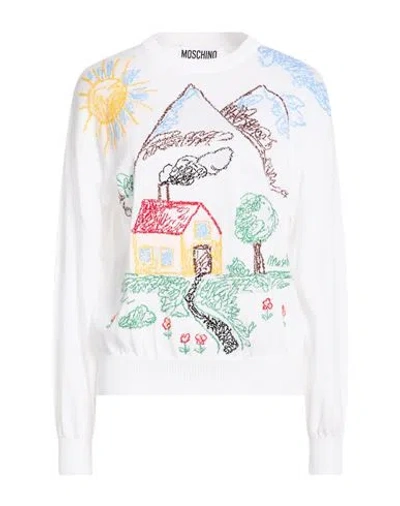 Moschino Couture Woman Sweater White Size 8 Cotton