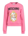 Moschino Couture Woman Sweatshirt Fuchsia Size 12 Organic Cotton In Pink