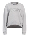 Moschino Couture Woman Sweatshirt Light Grey Size 12 Cotton In Grey