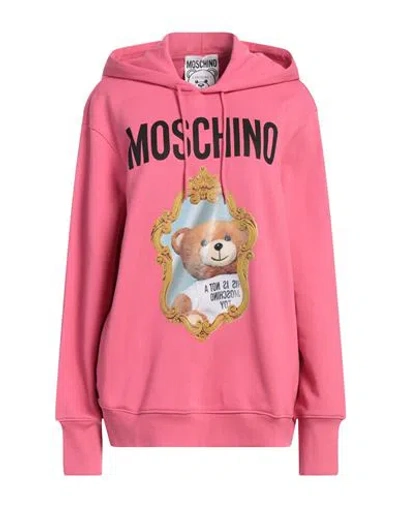 Moschino Couture Woman Sweatshirt Pink Size 12 Organic Cotton
