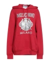 Moschino Couture Woman Sweatshirt Red Size 10 Organic Cotton In Red