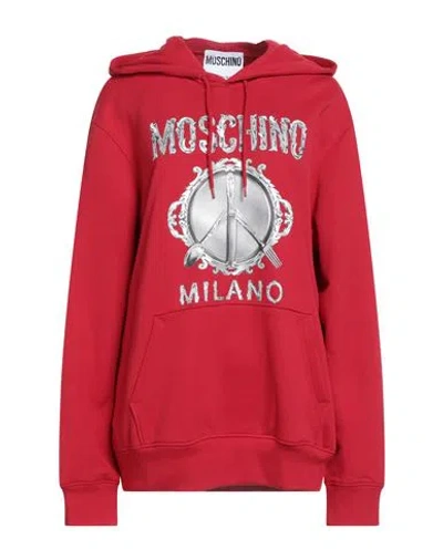 Moschino Couture Woman Sweatshirt Red Size 10 Organic Cotton