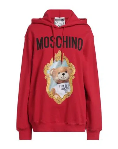 Moschino Couture Woman Sweatshirt Red Size 12 Organic Cotton