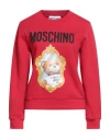 Moschino Couture Woman Sweatshirt Red Size 12 Organic Cotton
