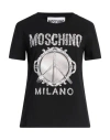 Moschino Couture Woman T-shirt Black Size 14 Cotton