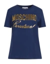 Moschino Couture Woman T-shirt Blue Size 10 Cotton In Blue