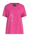 Moschino Couture Woman T-shirt Magenta Size 12 Organic Cotton