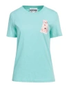 Moschino Couture Woman T-shirt Turquoise Size 8 Cotton In Blue