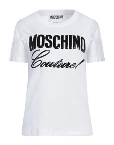 Moschino Couture Woman T-shirt White Size 14 Organic Cotton
