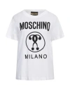 Moschino White Double Question Mark T-shirt In White