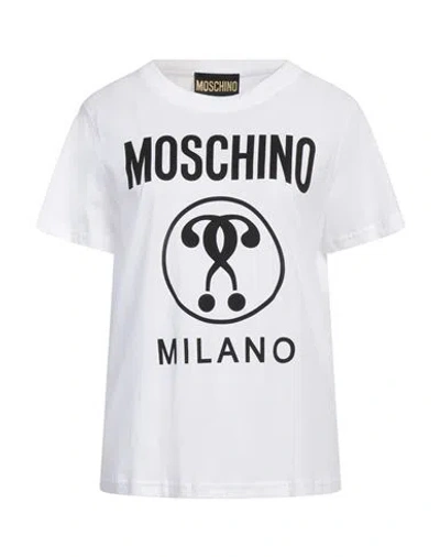 Moschino Couture Woman T-shirt White Size 8 Organic Cotton