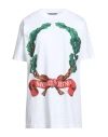 Moschino Laurel Wreath Graphic Print Crew Neck In White