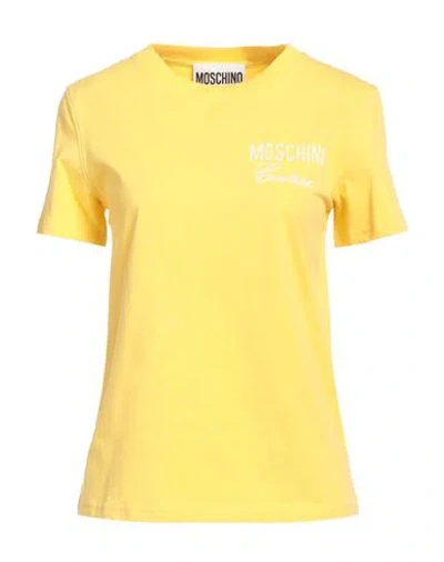 Moschino Couture Woman T-shirt Yellow Size 8 Cotton