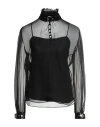 Moschino Couture Woman Top Black Size 14 Acetate, Elastane, Silk In Black