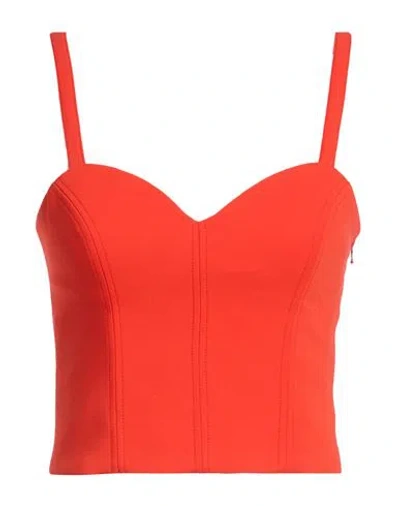 Moschino Couture Woman Top Red Size 6 Viscose, Elastane
