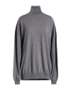 Moschino Couture Woman Turtleneck Grey Size 8 Virgin Wool In Gray